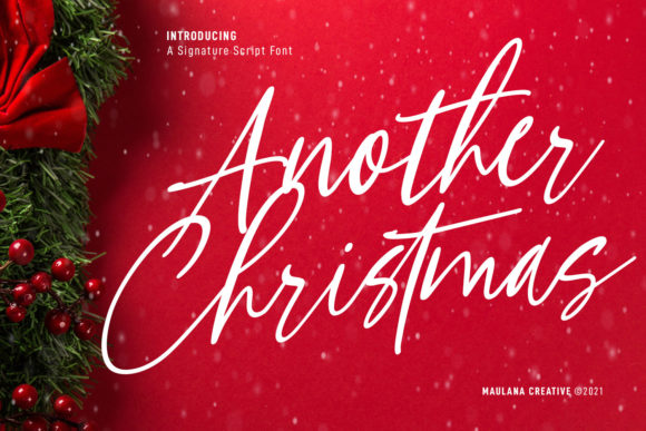Another Christmas Script: A Festive Font for Creative Branding