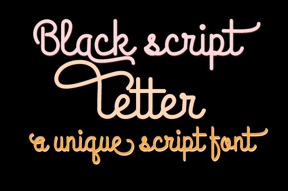 Black Script Letter Font: A Delicate Touch for Editorial Design