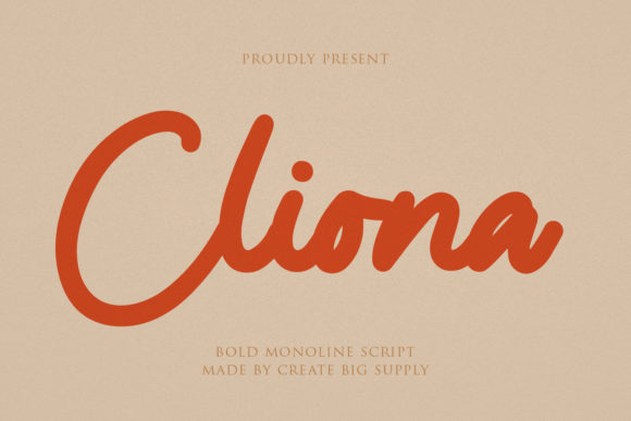 Cliona Script: A Bold Handwritten Font for Editorial Design