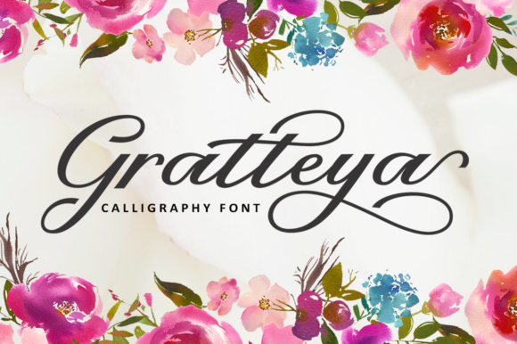 Gratteya Script: A Sweet Calligraphy Typeface for Craft Creators