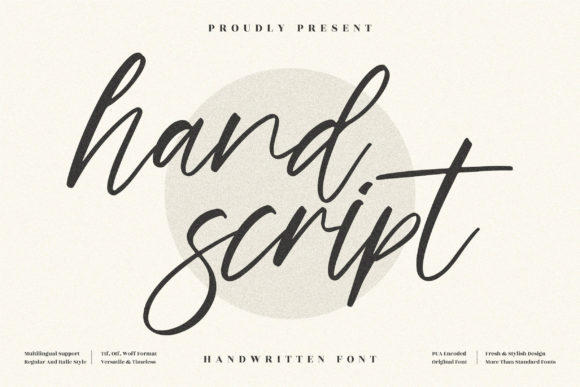 Hand Script Font for Wedding Invitations and Branding Projects