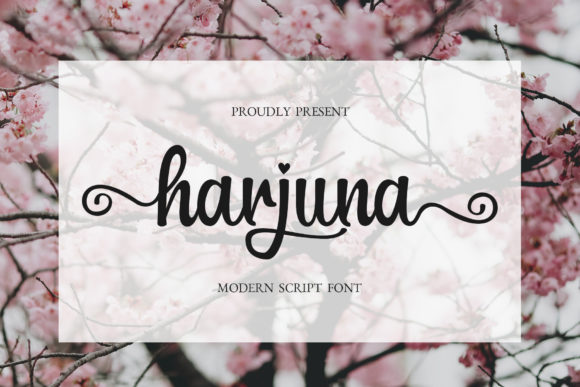Harjuna Script: A Romantic Handwritten Font for Creative Makers
