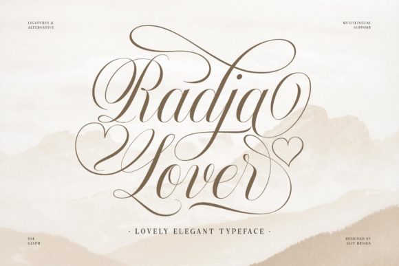 Radja Lover Script: A Romantic Typeface for Modern Branding