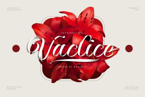 Vaclice Script Font for Beautiful Handwritten Design Projects